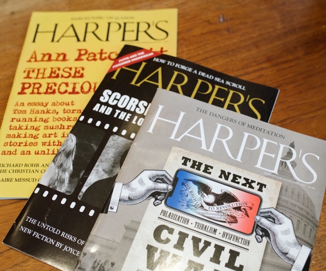 revista harpers magazine fonte texto goudy